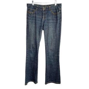 Michael Kors Studded MK Jeans Medium Wash Size 6
